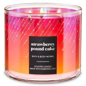 Strawberry pound cake 3 wick candle